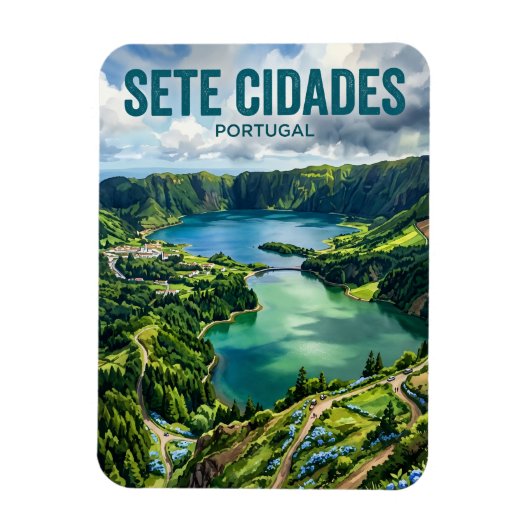 Sete Cidades Portugal Magneet (Verticaal)