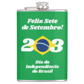 Sete de Setembro Onafhankelijkheidsdag Brazilië Vl Heupfles (Voorkant)