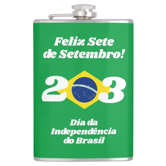 Sete de Setembro Onafhankelijkheidsdag Brazilië Vl Heupfles (Voorkant)