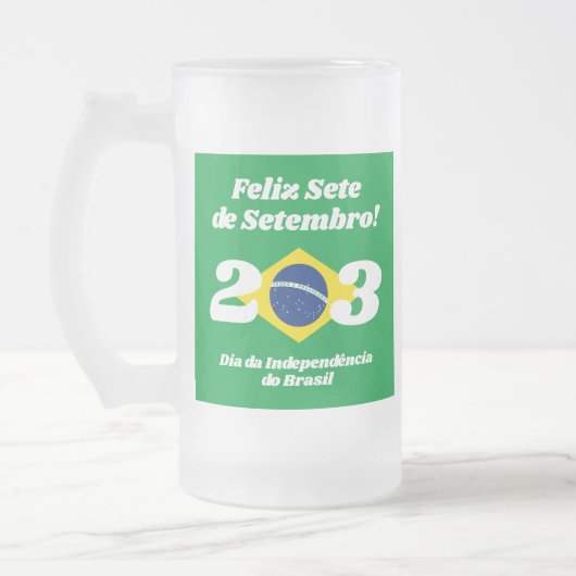 Sete de Setembro Onafhankelijkheidsdag Brazilië Vl Matglas Bierpul (Links)