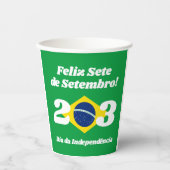 Sete de Setembro Onafhankelijkheidsdag Brazilië Vl Papieren Bekers (Voorkant)