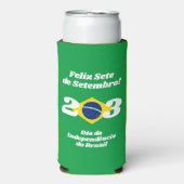 Sete de Setembro Onafhankelijkheidsdag Brazilië Vl Seltzer Blikjeskoeler (Seltzer Voorkant)