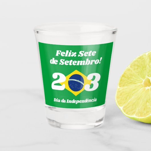 Sete de Setembro Onafhankelijkheidsdag Brazilië Vl Shot Glas (Voorkant)