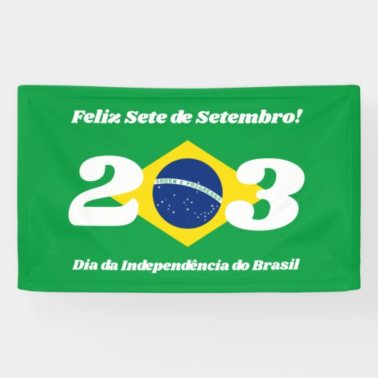 Sete de Setembro Onafhankelijkheidsdag Brazilië Vl Spandoek (Horizontaal)