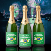 Sete de Setembro Onafhankelijkheidsdag Brazilië Vl Sparkling Wijnetiket