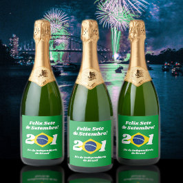 Sete de Setembro Onafhankelijkheidsdag Brazilië Vl Sparkling Wijnetiket