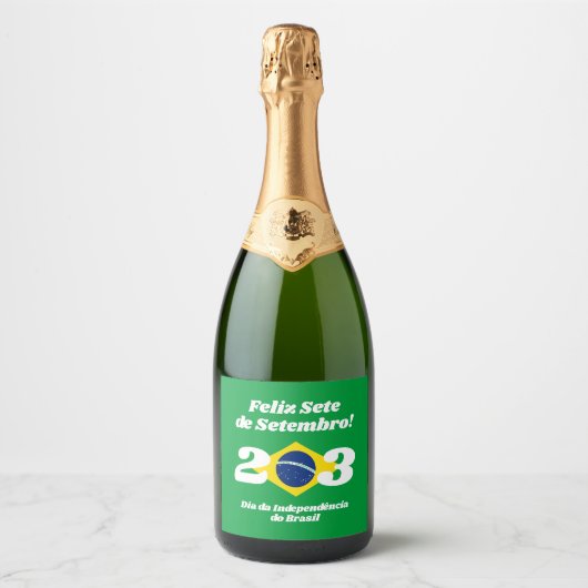 Sete de Setembro Onafhankelijkheidsdag Brazilië Vl Sparkling Wijnetiket (Voorkant)