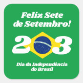 Sete de Setembro Onafhankelijkheidsdag Brazilië Vl Vierkante Sticker (Voorkant)