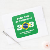 Sete de Setembro Onafhankelijkheidsdag Brazilië Vl Vierkante Sticker (Envelop)