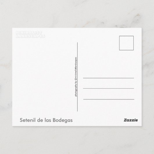 Setenil de las Bodegas, Andalusië (Spanje) Briefkaart (Achterkant)