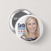 Seth Moulton 2020: Liz Moulton voor First Lady Ronde Button 5,7 Cm (Voorkant /achterkant)