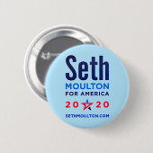 Seth Moulton voor Amerika 2020 Ronde Button 5,7 Cm (Voorkant /achterkant)