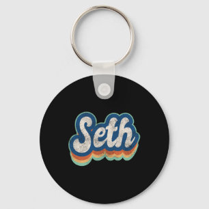 Seth Voornaam Jongen Stijl 70s 80s Persoonlijk Sleutelhanger