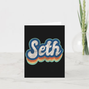 Seth Voornaam Jongen Vintage Stijl 70s 80s Persoon Kaart