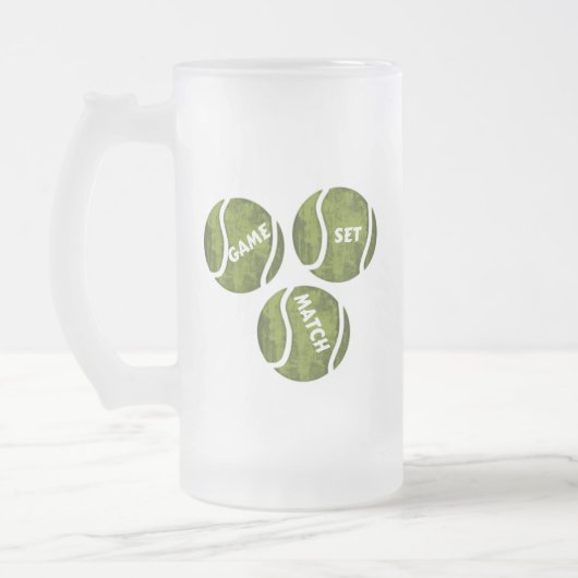 SETJE, GAME EN MATCH MATGLAS BIERPUL (Links)