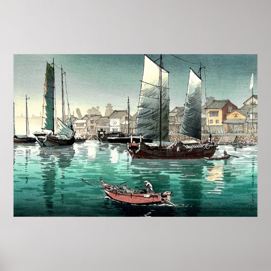 Seto Inland Zee Akashi Bay Tsuchiya Koitsu 1938 Poster (Voorkant)