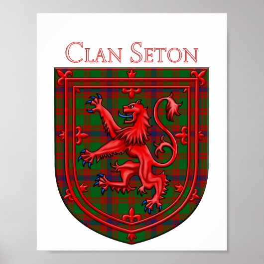 Seton Hunting Tartan Scottish Pset Poster (Voorkant)