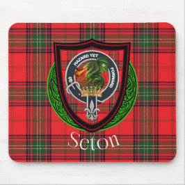 Seton Schotse Clan Tartan en Wapen Muismat