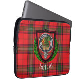 Seton Scottish Clan Tartan and Crest  Laptop Sleeve (Voorkant Rechts)