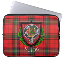 Seton Scottish Clan Tartan and Crest 