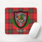Seton Scottish Clan Tartan and Crest  Muismat (Met muis)