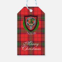 Seton Scottish Clan Tartan & Crest Cadeaulabel