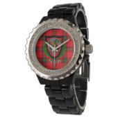 Seton Scottish Clan Tartan & Crest Horloge (Gekanteld)