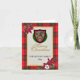 Seton Scottish Clan Tartan & Crest Kaart