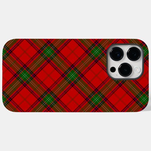 Seton tartan rode groene vlecht Case-Mate iPhone case (Achterkant (horizontaal))