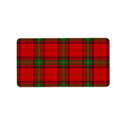 Seton tartan rode groene vlecht etiket (Voorkant)