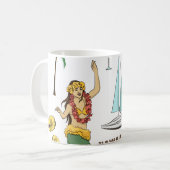  setpatroon van Hawaiiaanse pictogrammen en symbol Koffiemok (Voorkant links)