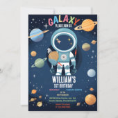 sets Planet Alien Stars Space Galaxy 1e Verjaardag Kaart (Voorkant)