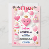 Sets Schattigee Koningin Kleine Miss Onederful 1e  Kaart (Voorkant)