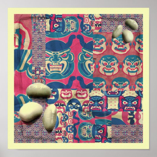 Setsubun Pattern Beans Demons Poster (Voorkant)