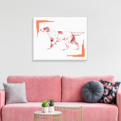 Setter dog canvas afdruk (Insitu (Woonkamer))