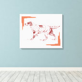 Setter dog canvas afdruk (Insitu (Houten vloer))