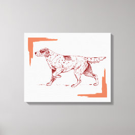 Setter dog canvas afdruk