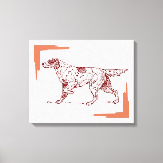 Setter dog canvas afdruk (Voorkant)