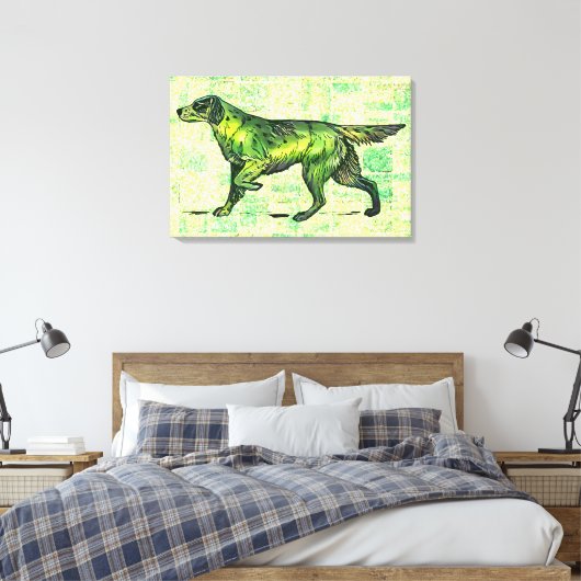 Setter Dog Canvas Afdruk (Insitu (Slaapkamer))