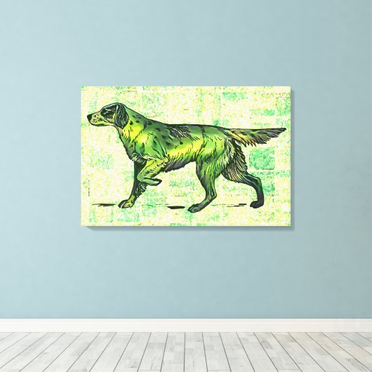 Setter Dog Canvas Afdruk (Insitu (Houten vloer))