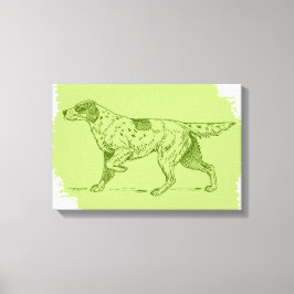 Setter dog canvas afdruk