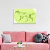 Setter dog canvas afdruk (Insitu (Woonkamer))