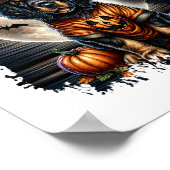 Setter Dog Halloween Square Poster (Hoek)