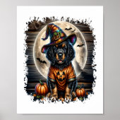 Setter Dog Halloween Square Poster (Voorkant)