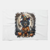 Setter Dog Halloween Square Theedoek (Horizontaal)