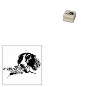 Setter e beccaccia rubberstempel (Gestempeld)