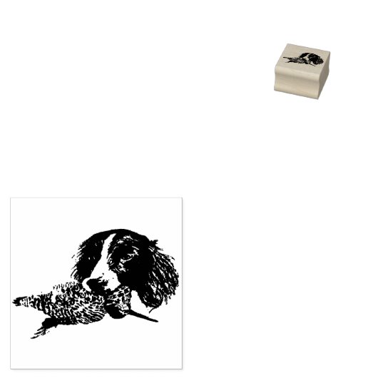 Setter e beccaccia rubberstempel (Gestempeld)