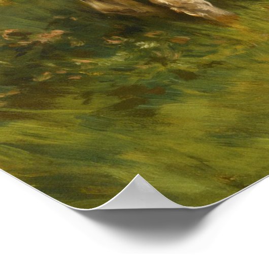 Setter en Pups van Edmund Henry Osthaus Poster (Hoek)