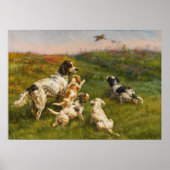 Setter en Pups van Edmund Henry Osthaus Poster (Voorkant)