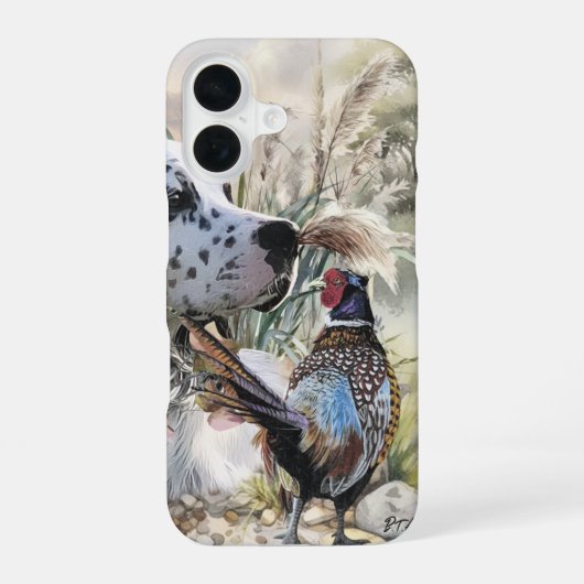 Setter & Fazant iPhone 16 Hoesje (Achterkant)